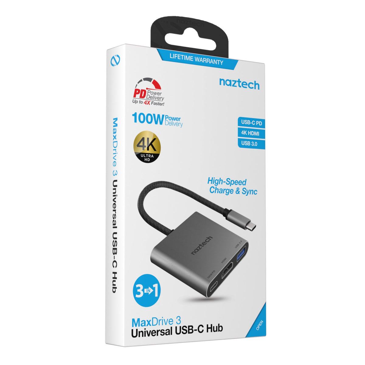Naztech Portable MaxDrive 3100W Universal USB-C Hub