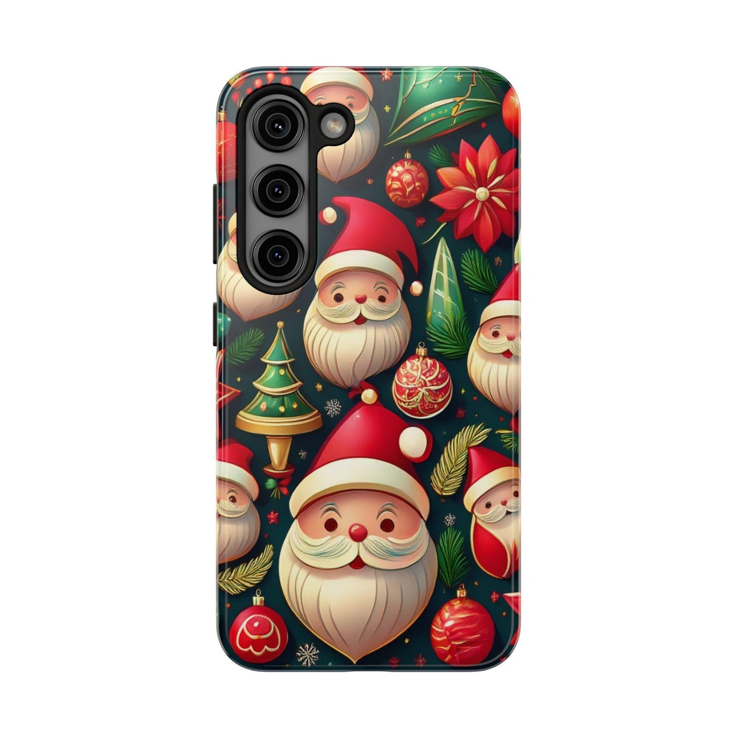 Samsung Tough Phone Case Santa and Trees