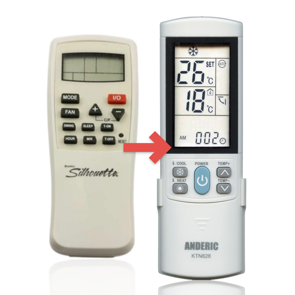 Danby 1.3.01.30 Silhouette Air Conditioner Remote Control