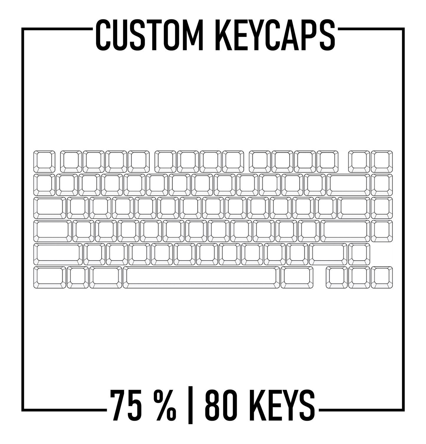 Design Studio - 75% Keyboard Custom PBT Keycap set ( ANSI )