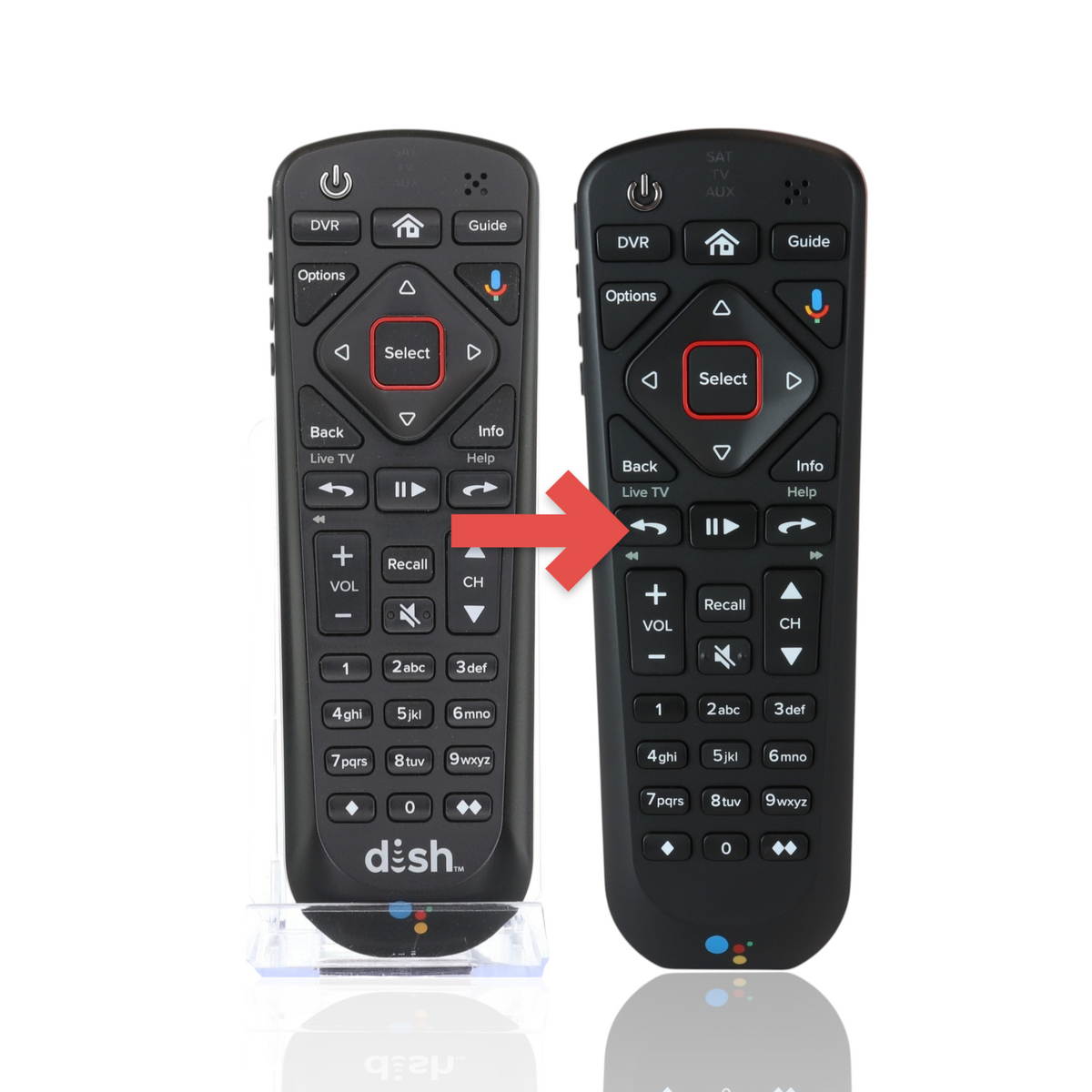 Dish-Network 54.1 UHF 2G WITH GOOGLE VOICE Satellite Remote Control - 218252