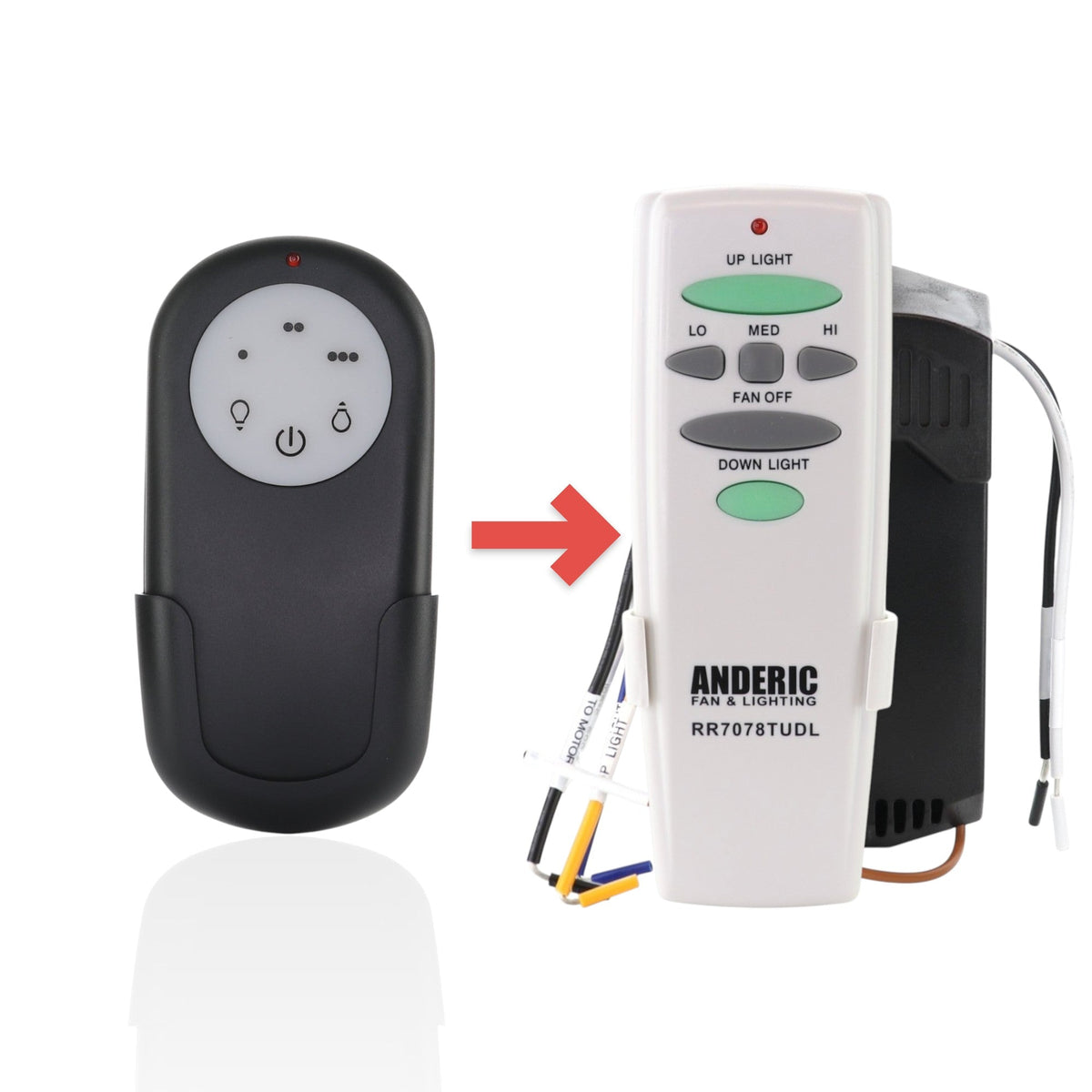 Dan's Originals DL-4114T Ceiling Fan Remote Control | Up & Down Light - DL-4114T