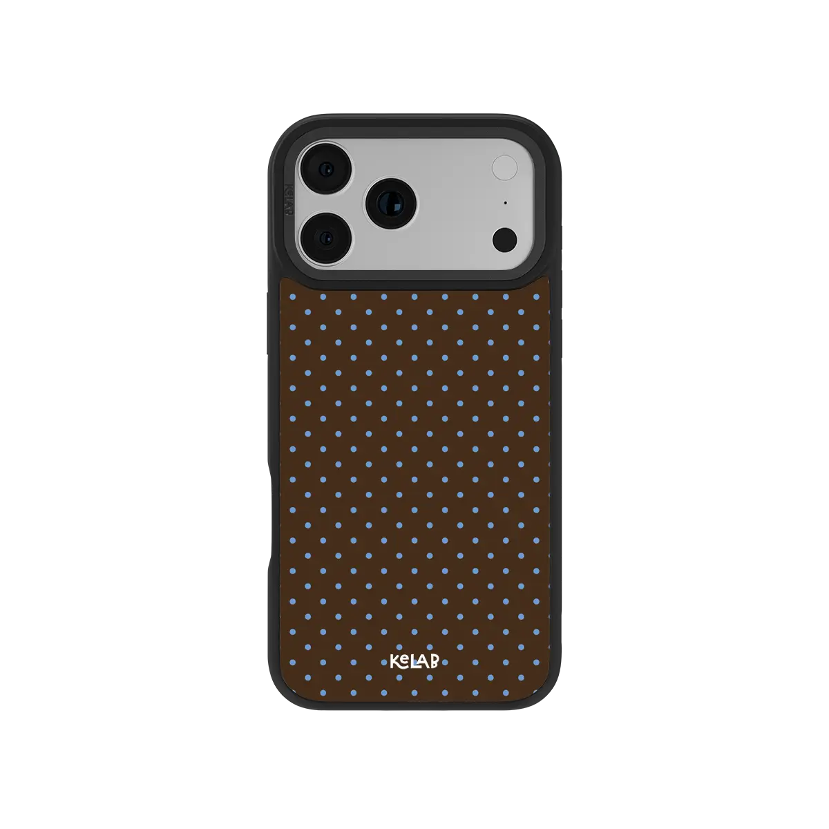 Blueberry Espresso | Brown Blue Polka Dot Phone Case