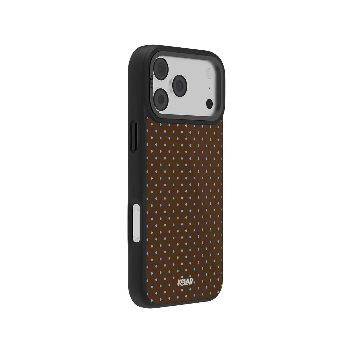 Blueberry Espresso | Brown Blue Polka Dot Phone Case