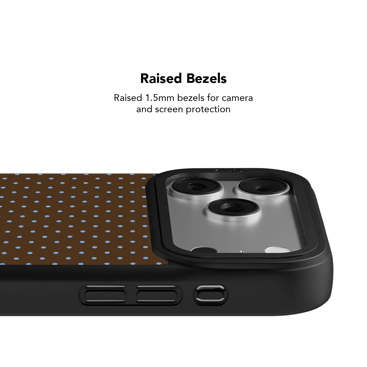 Blueberry Espresso | Brown Blue Polka Dot Phone Case