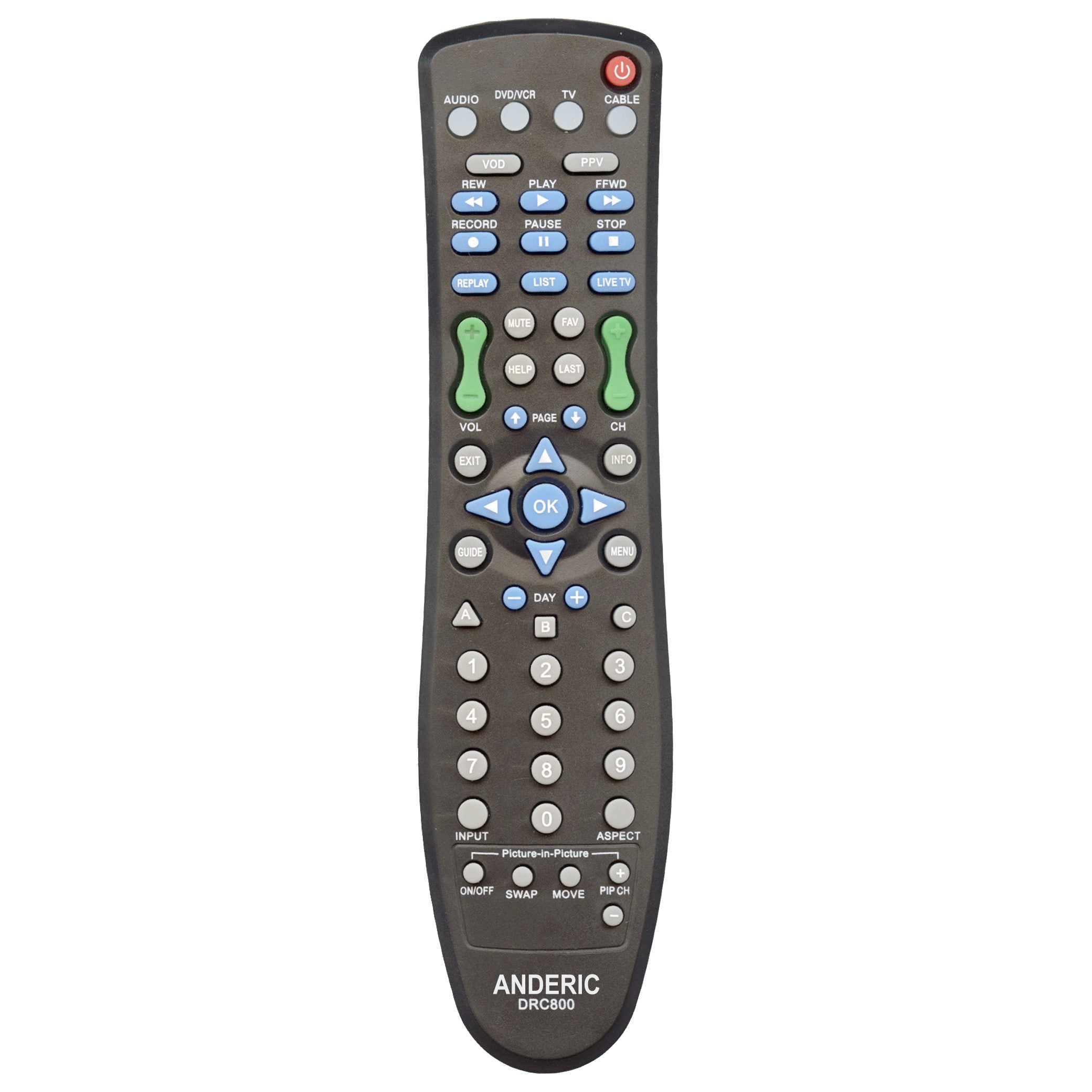 Anderic DRC800 DVR and Cable Box Remote Control for Motorola, Scientif ...