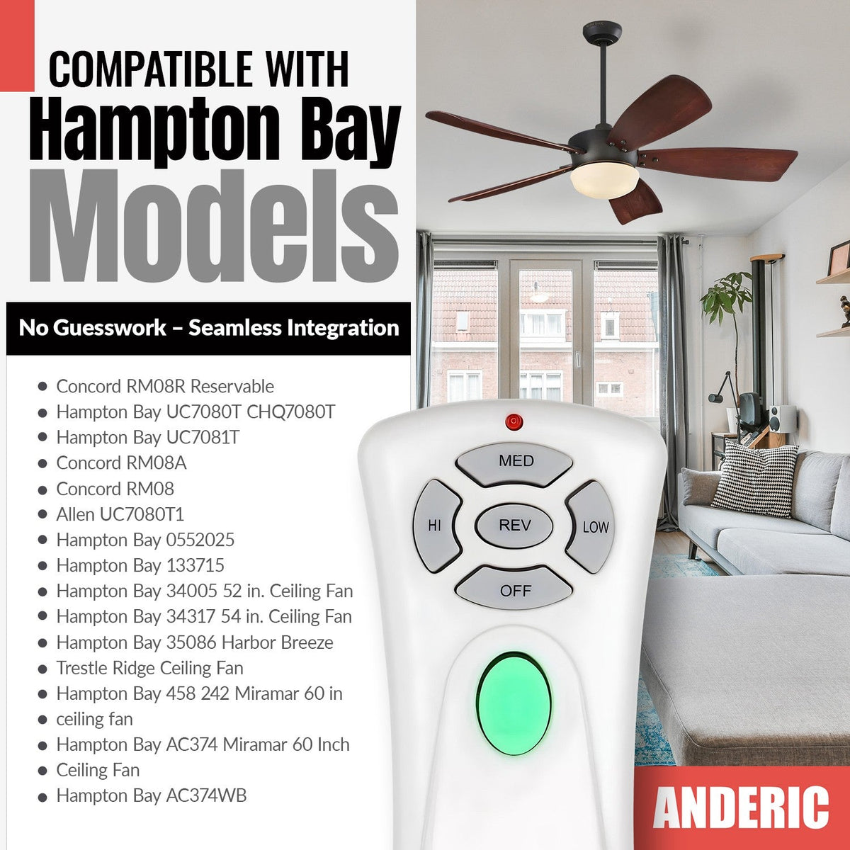 Hampton Bay TR241A Ceiling Fan Remote Control