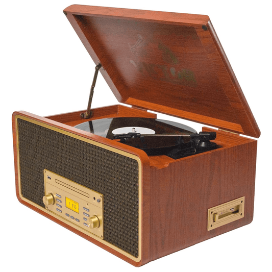 Victor Monument 8-in-1 Wood Music Center Mahogany - Refurbished