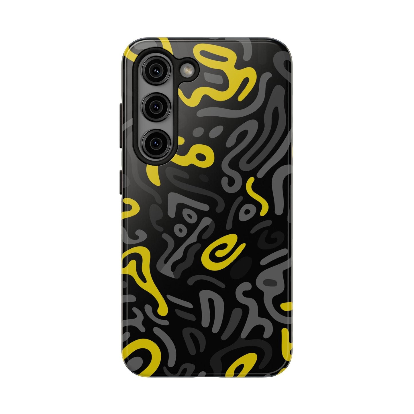 Samsung Case - Bold Black and Yellow with Abstract Design