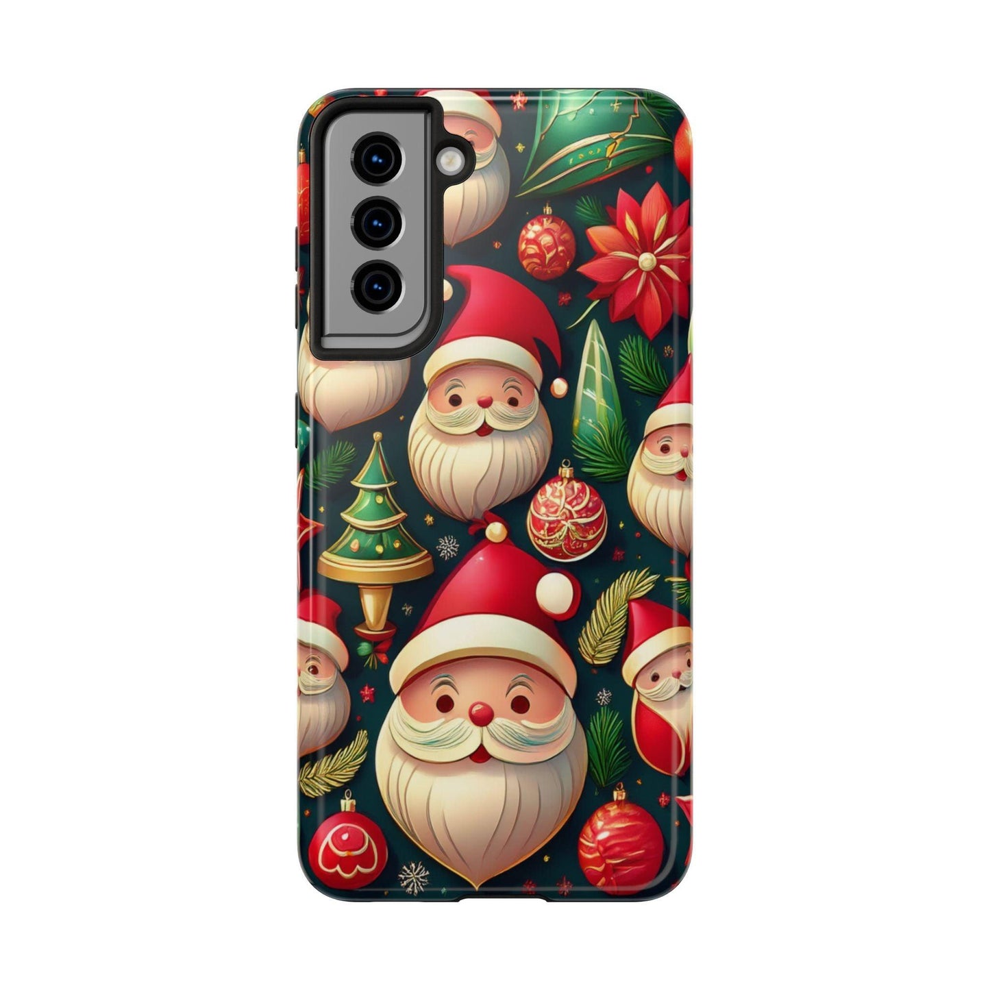 Samsung Tough Phone Case Santa and Trees