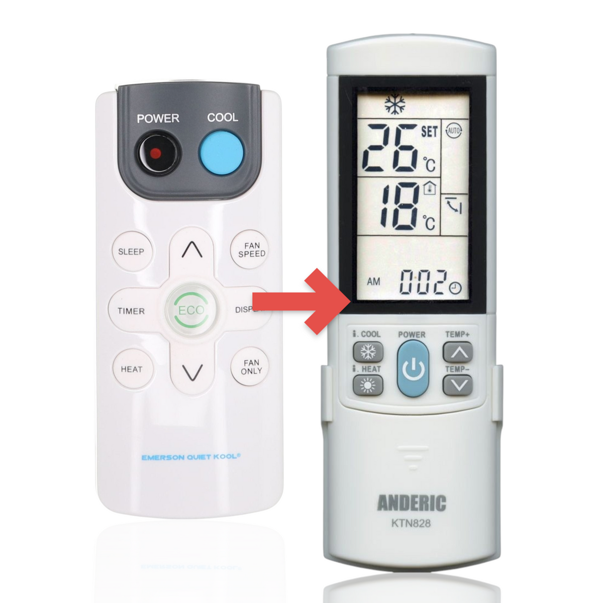 Emerson 210901707 QUIET KOOL Air Conditioner Remote Control