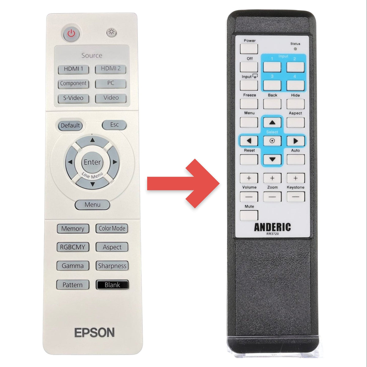 Epson 150015001 Projector Remote Control