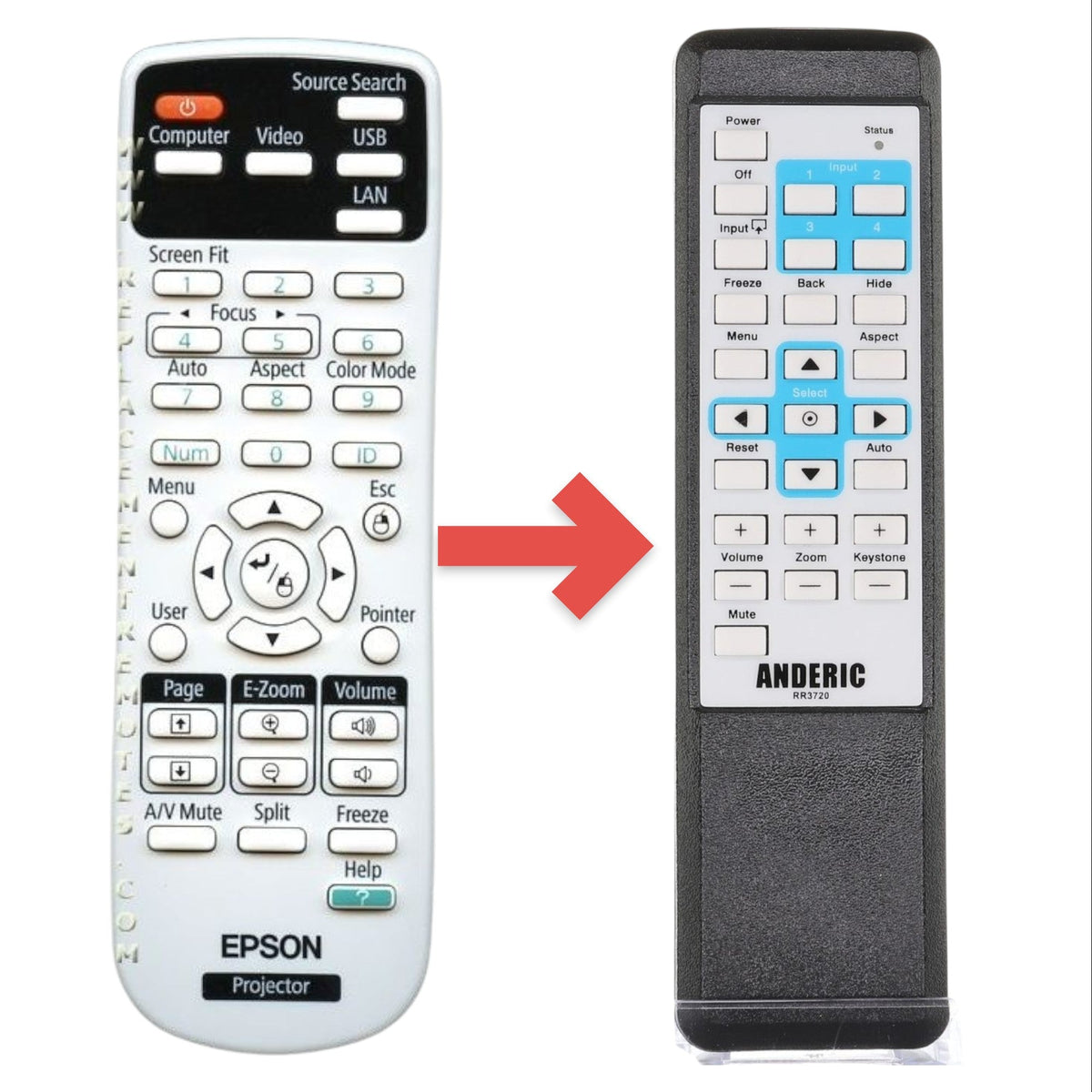 Epson 1566090 Projector Remote Control