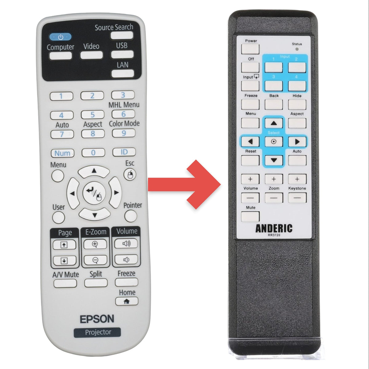 Epson 164880600 Projector Remote Control