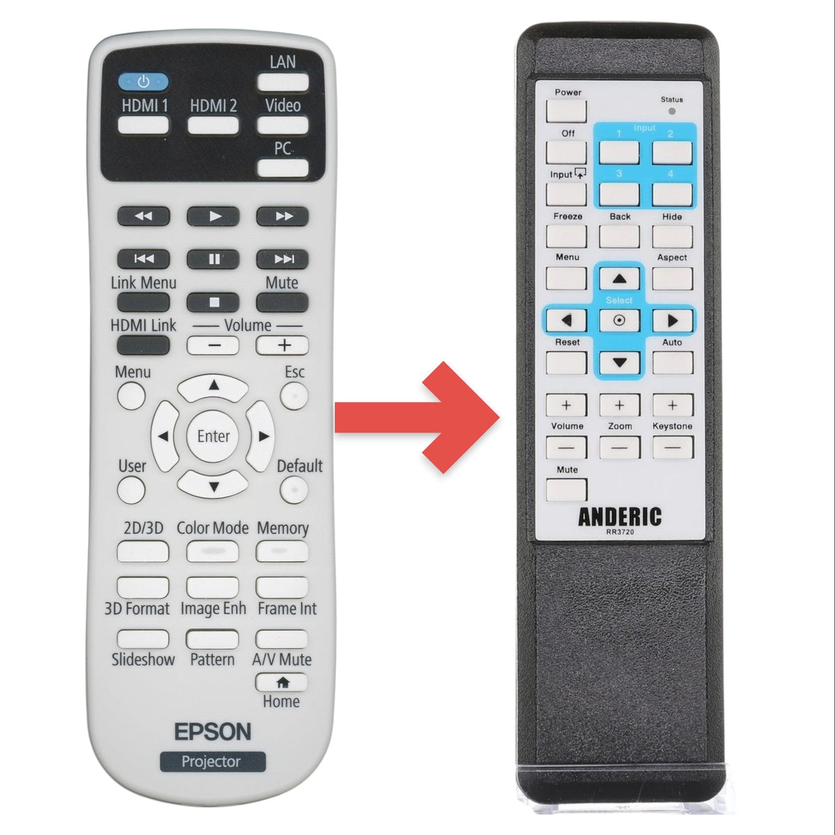 Epson 165025100 Projector Remote Control