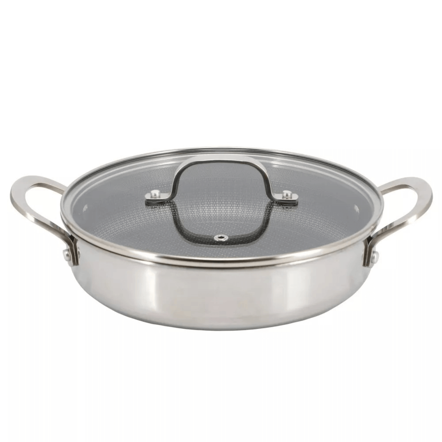 Better Chef 11-Inch 3-Ply Stainless Steel Nonstick Deep Fry Pan with Lid