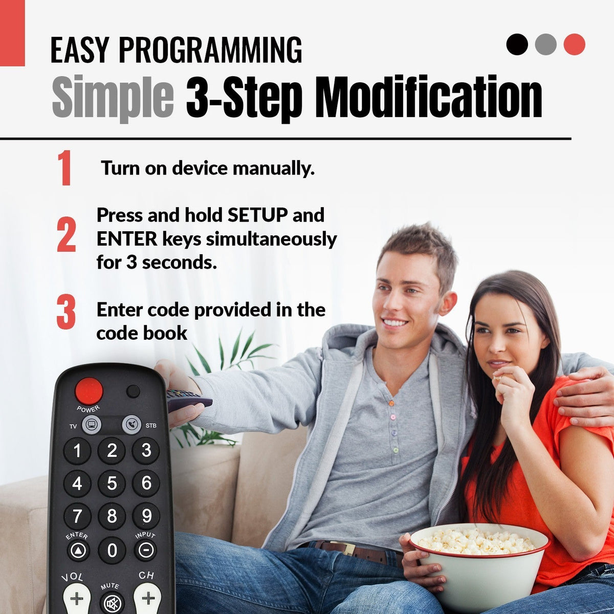 RCA RCRH02BR 1-Device Universal Remote Control