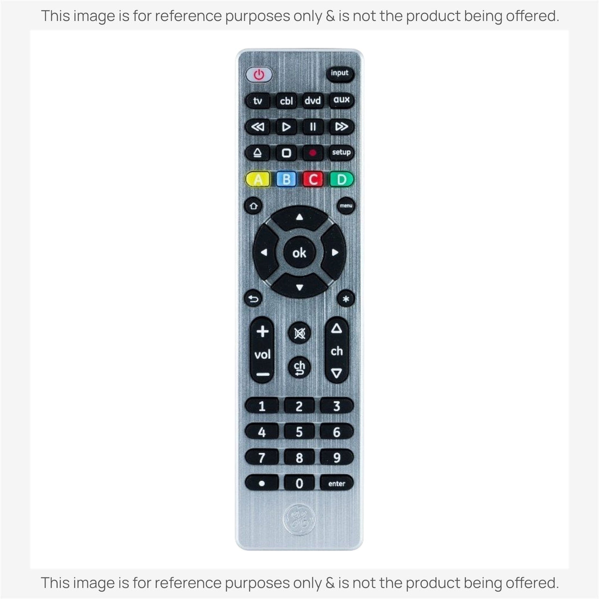 GE General Electric 33709 UltraPro Brushed Silver 4-Device Universal Remote Control