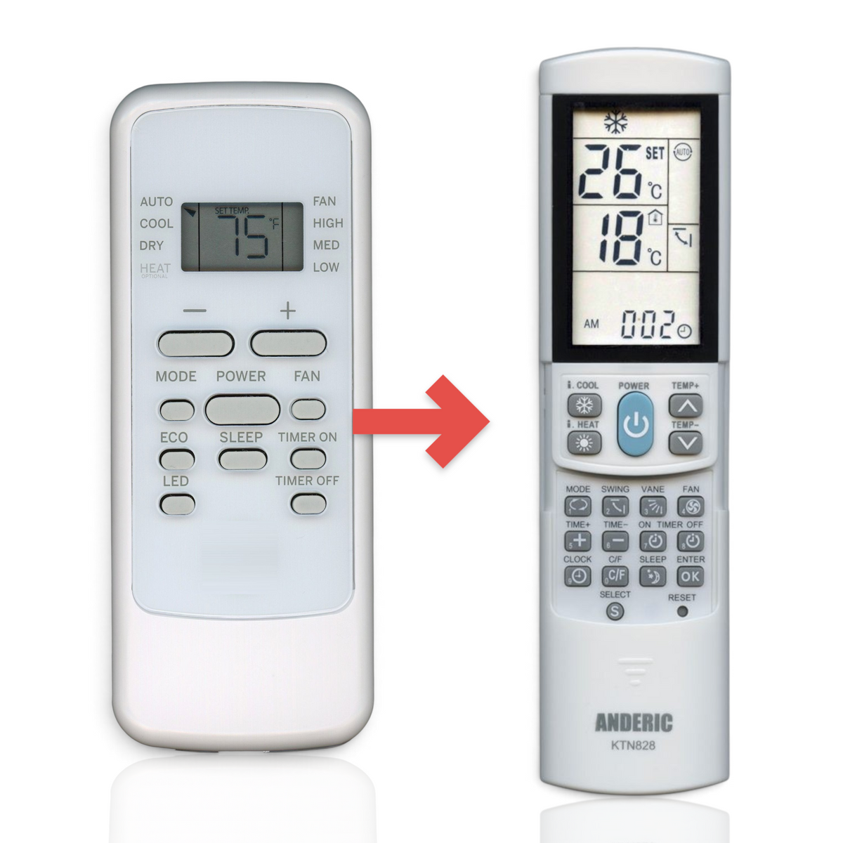 GE General Electric RG51G41/EU1-G Window Air Conditioner Remote Control - WJ26X33655