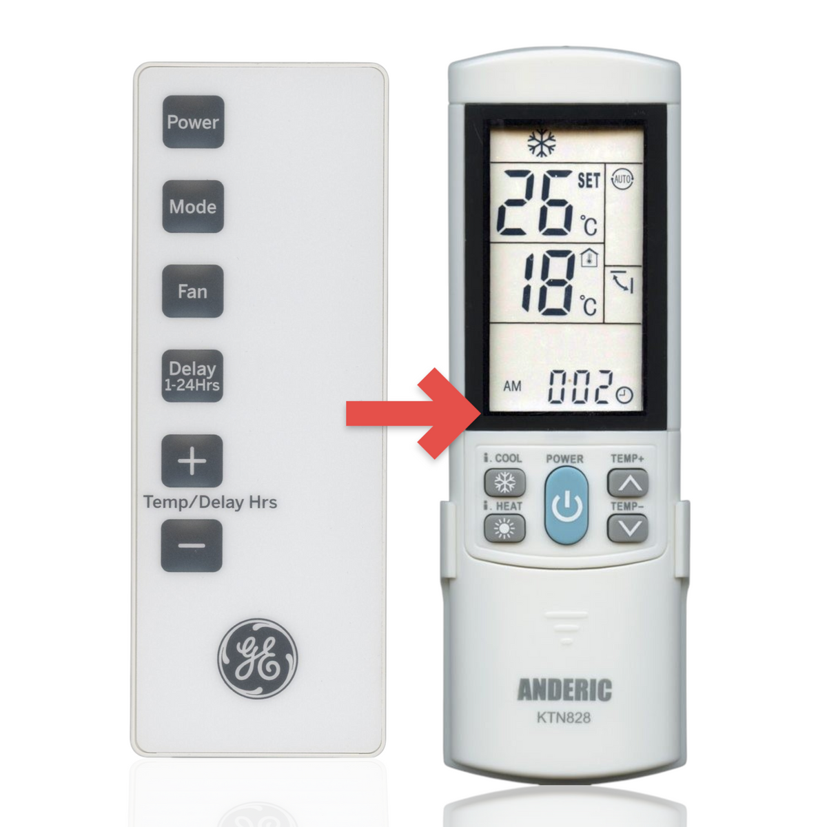 GE General Electric WJ26X22103 Air Conditioner Remote Control