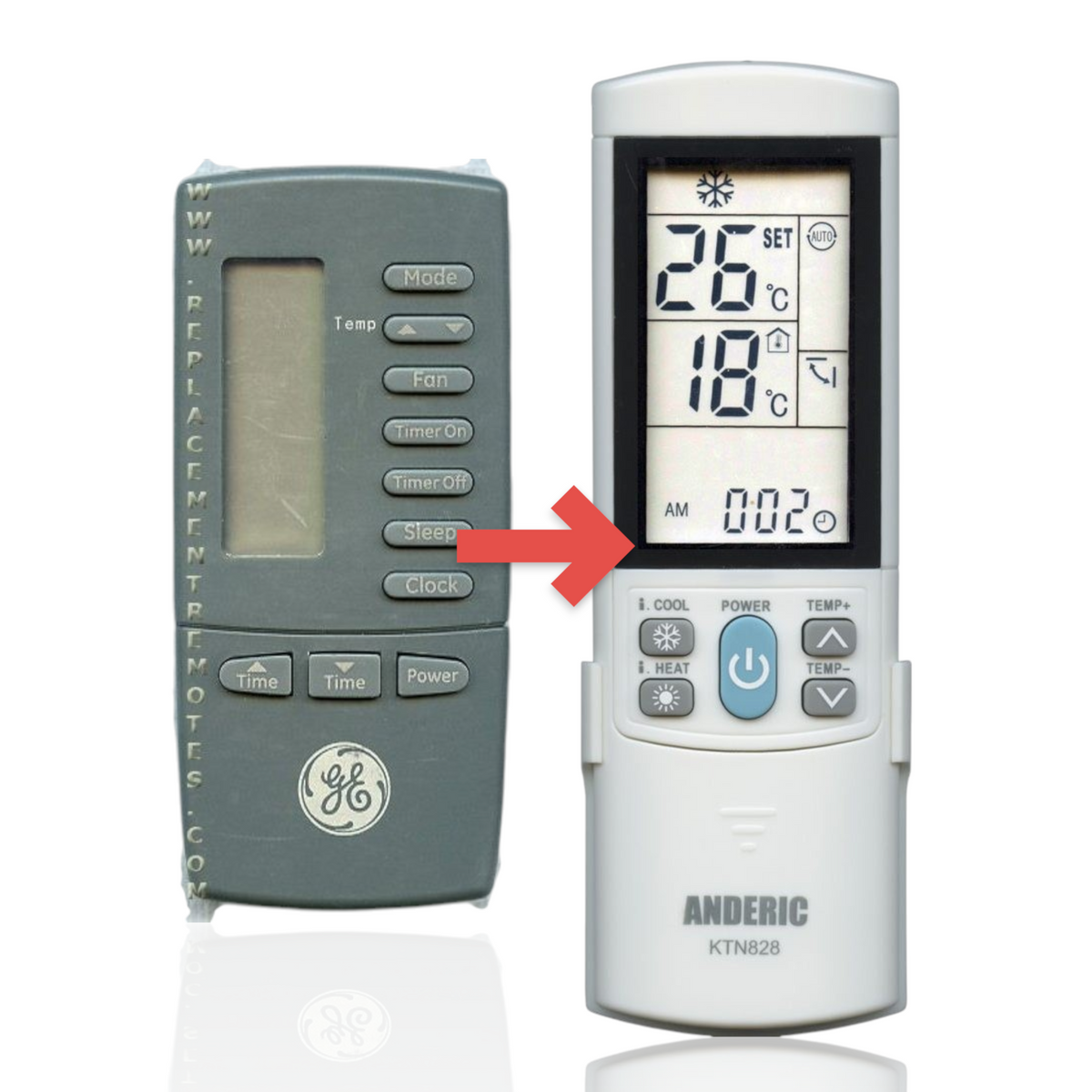 GE General Electric Y612DF Air Conditioner Remote Control