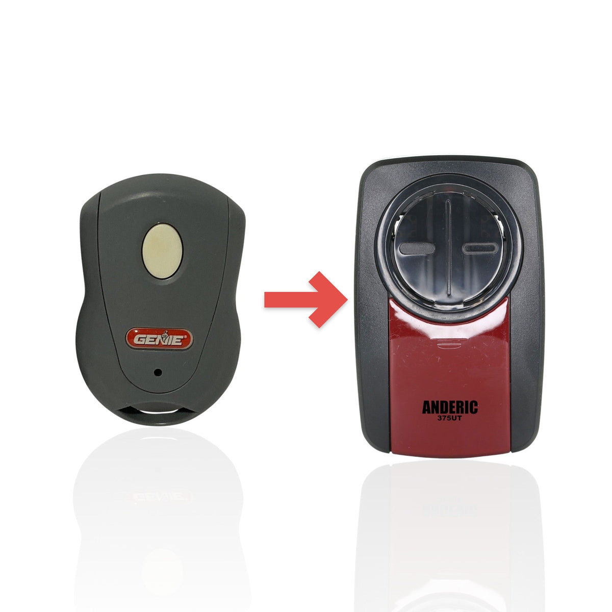 Genie GICT390-1 1-Button Keychain Intellicode Series II 390 MHz Garage Door Opener Remote Control