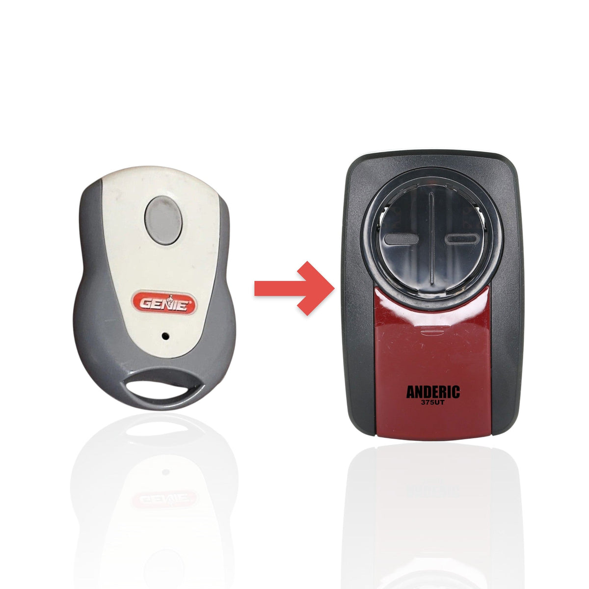Genie GICTD-1 1-Button 315/390MHz keychain Garage Door Opener Remote Control