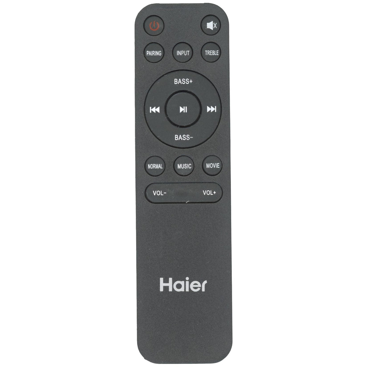 Haier 1.16.202807F0Y Sound Bar Remote Control for 2.1Ch System with Wireless Subwoofer - 116202807F0Y