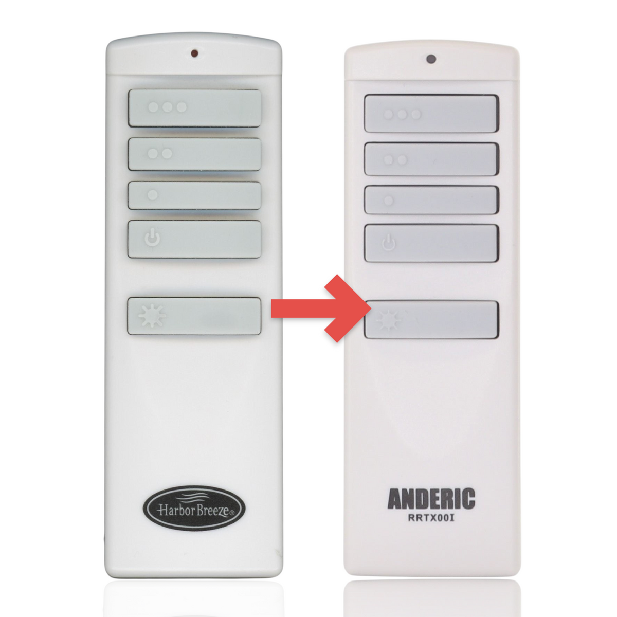 Hampton Bay TR258A 3-Speed AC Ceiling Fan Remote Control | KUJCE10512 / KUJCE10716 / A25-TX00I - TR258A