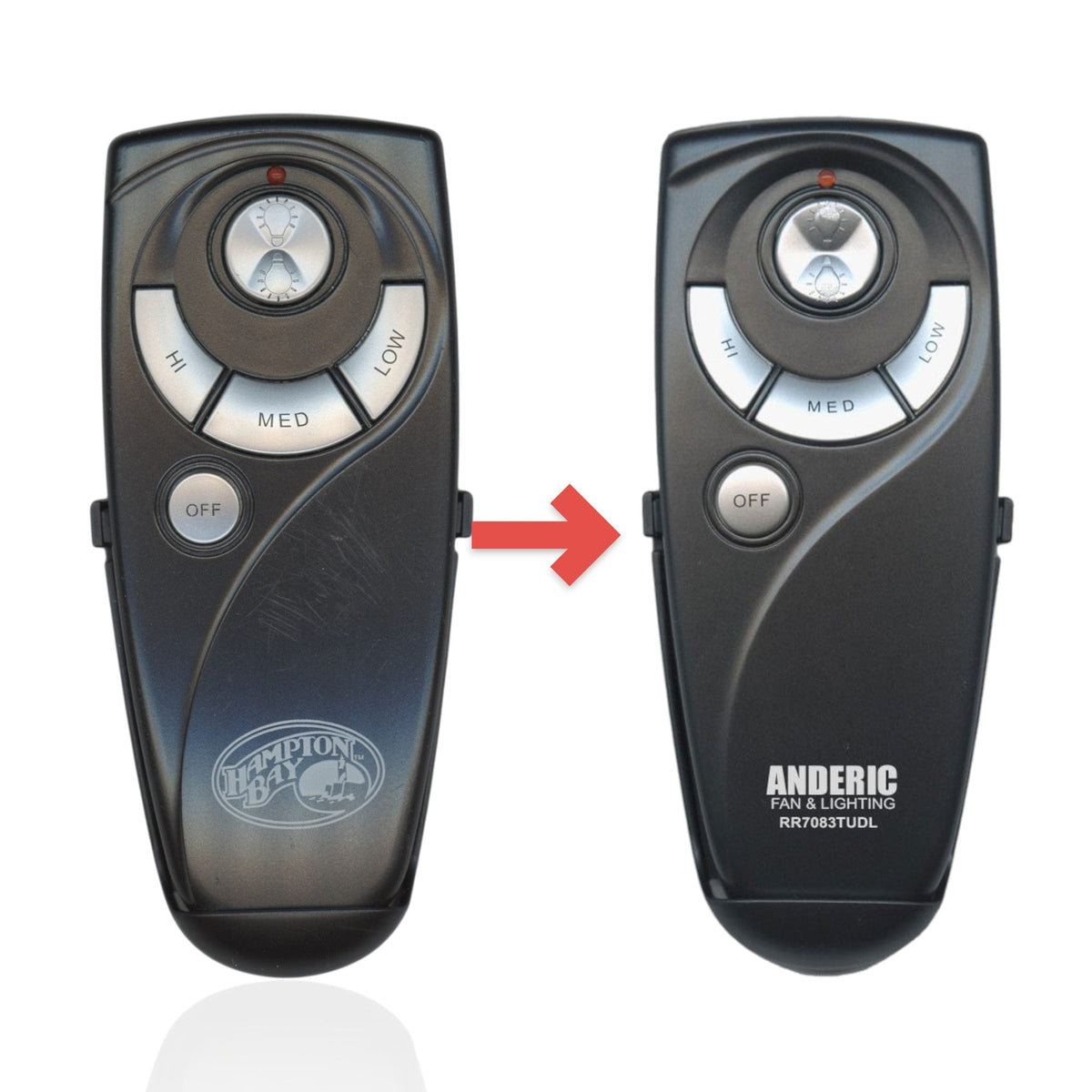 Hampton Bay UC7083T Ceiling Fan Remote Control with Up/Down Light Buttons (FCC ID: CHQ7083T) - UC7083TUDL