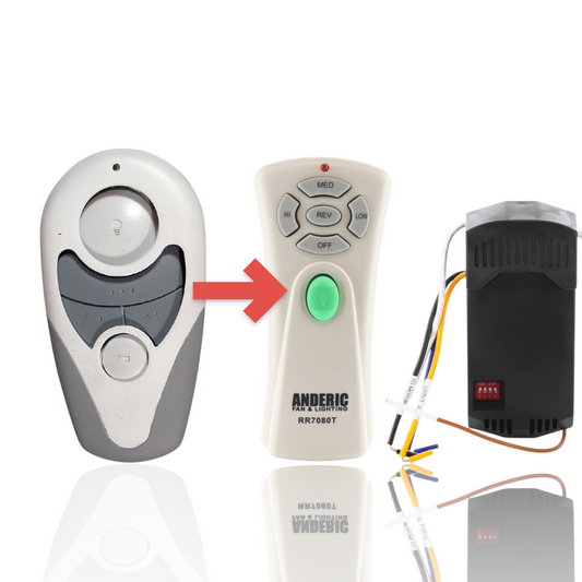 Anderic Substitute for Hampton Bay UC7085T Airpro Ceiling Fan Remote Control [WINDWARDIIIKIT]