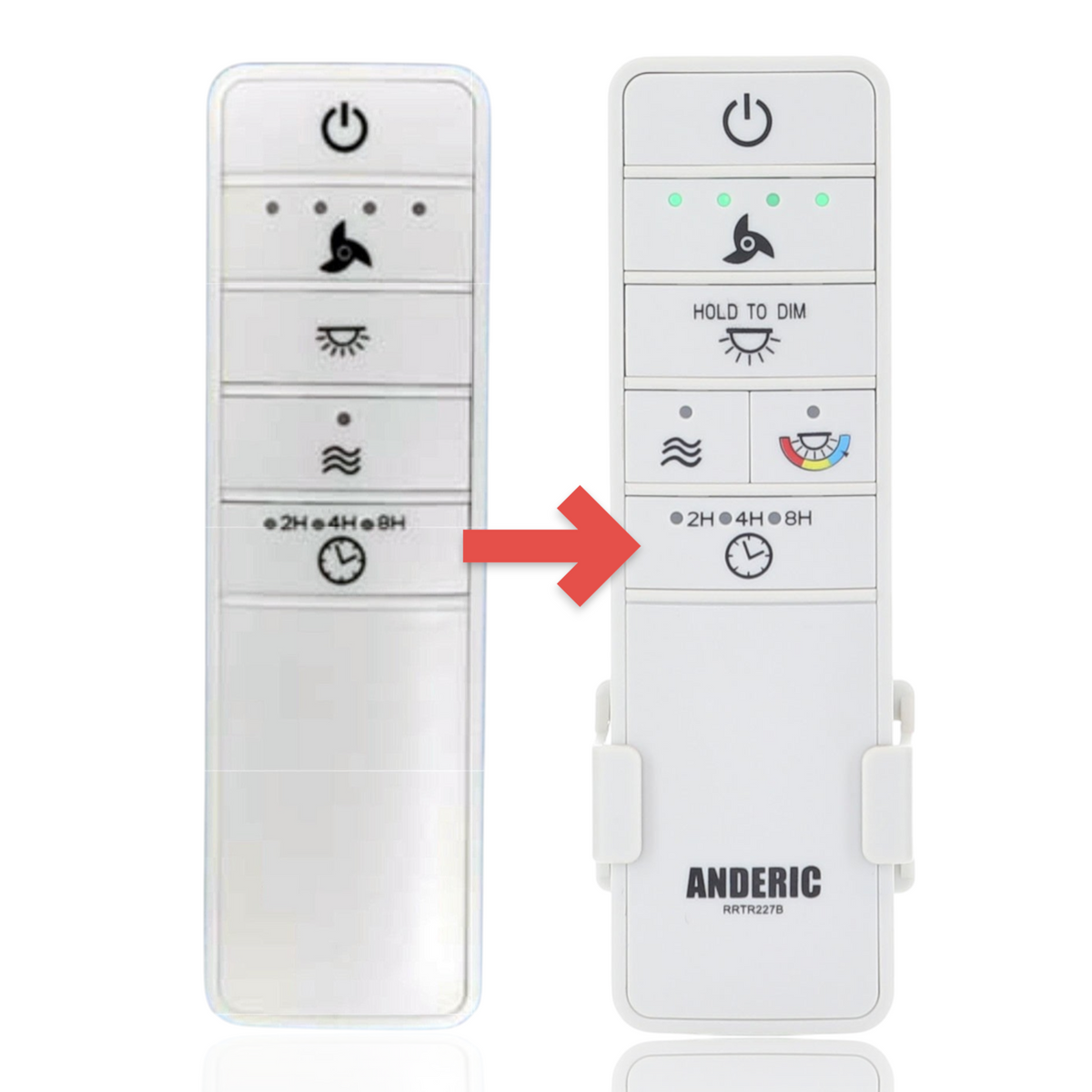 Hampton Bay TR240B 4-Speed Smart Ceiling Fan Remote Control for HubSpace Wifi | 304.25 MHz - 2AQZU-18016