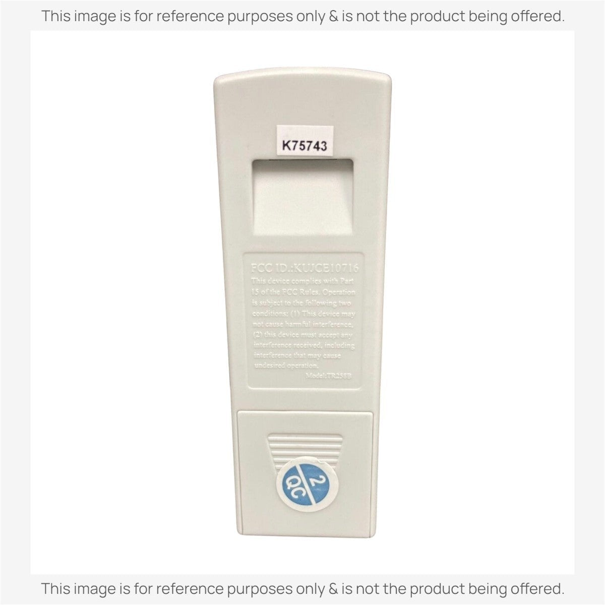 Harbor Breeze TR258B KUJCE10716 Ceiling Fan Remote Control