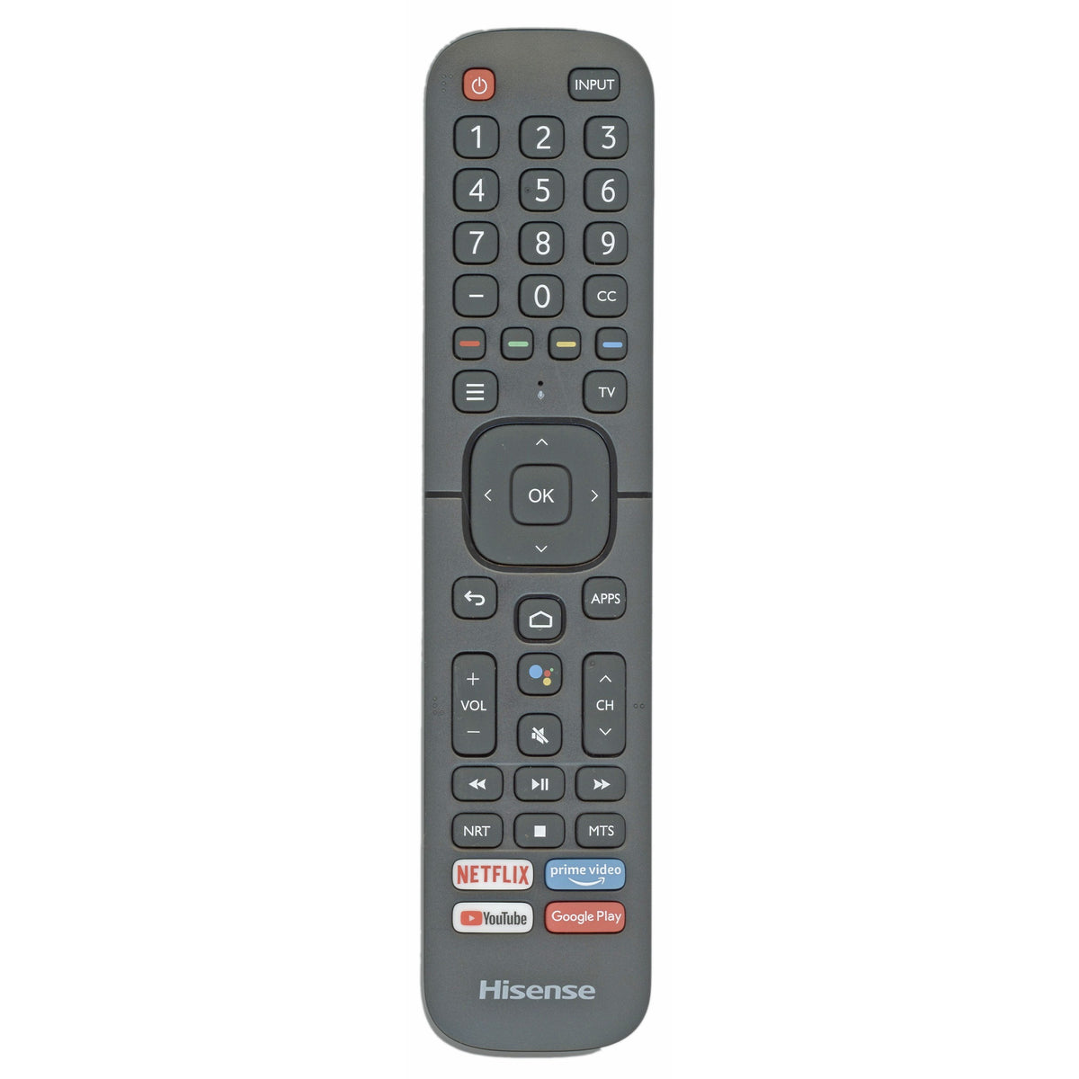 Hisense ERF2K60H / ERF2A60 TV Remote Control | AndroidTV | Voice | 2020 | Netflix | Prime Video | Youtube | Google Play - 266510
