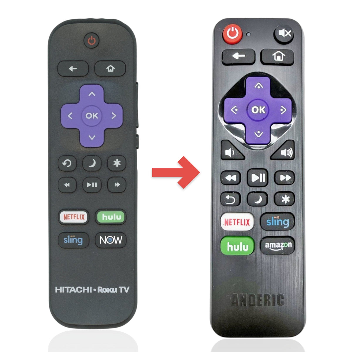 Hitachi 101018E0017 2019 Roku TV Remote Control