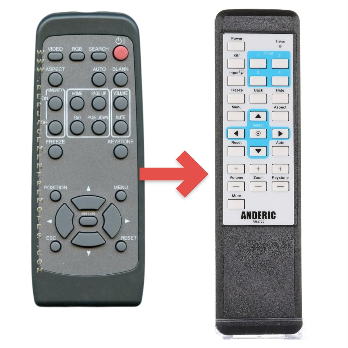 Hitachi HL01898 Projector Remote Control