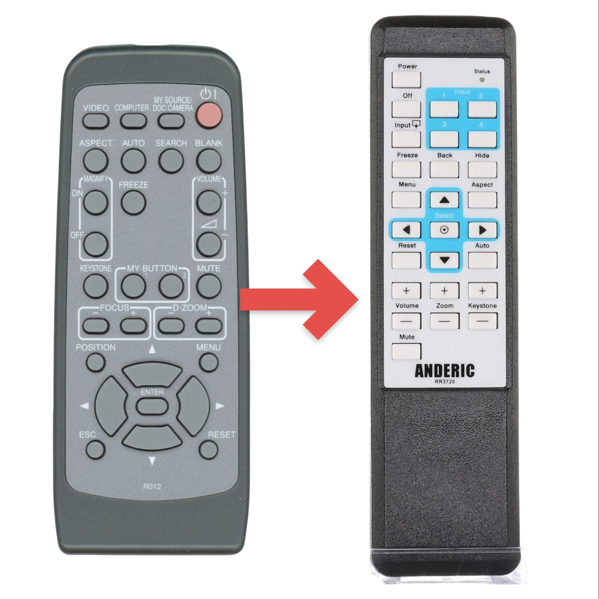 Hitachi R012 Projector Remote Control
