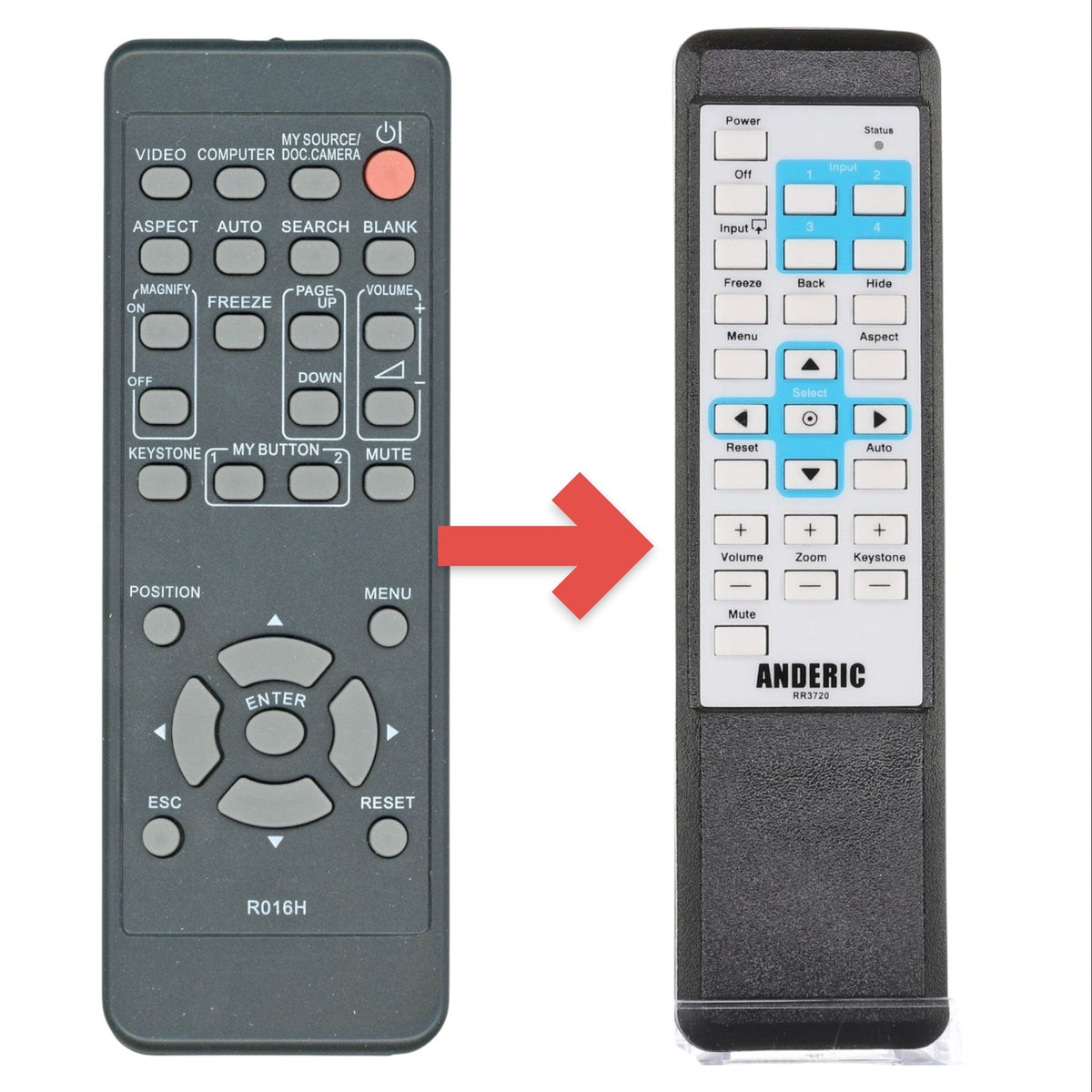 Hitachi R016H Projector Remote Control