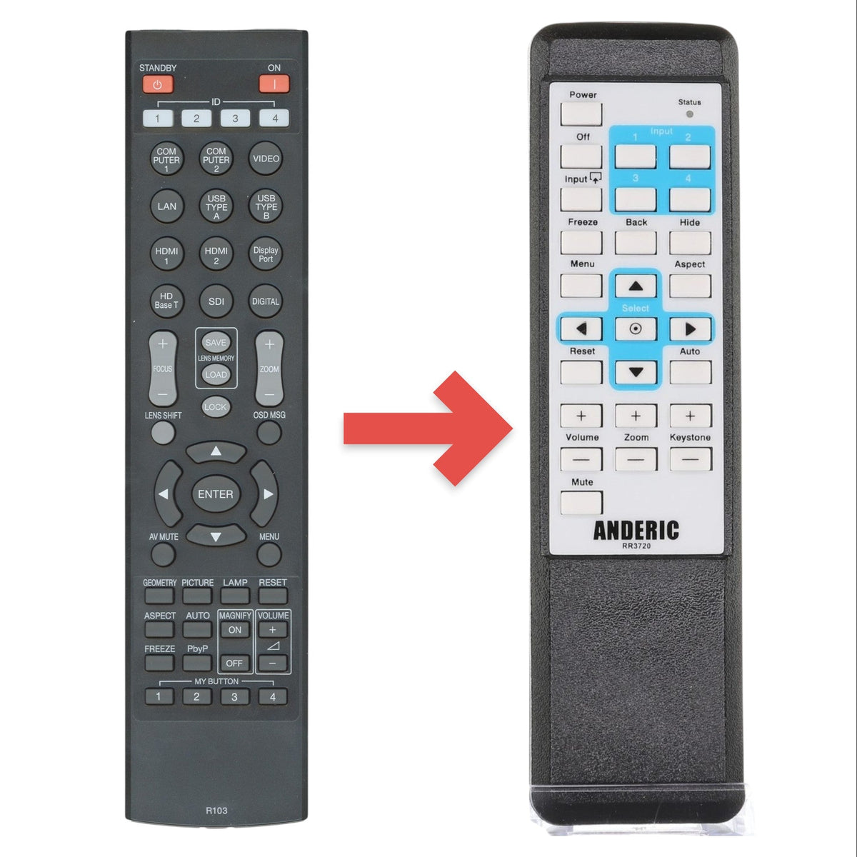Hitachi R103 Projector Remote Control
