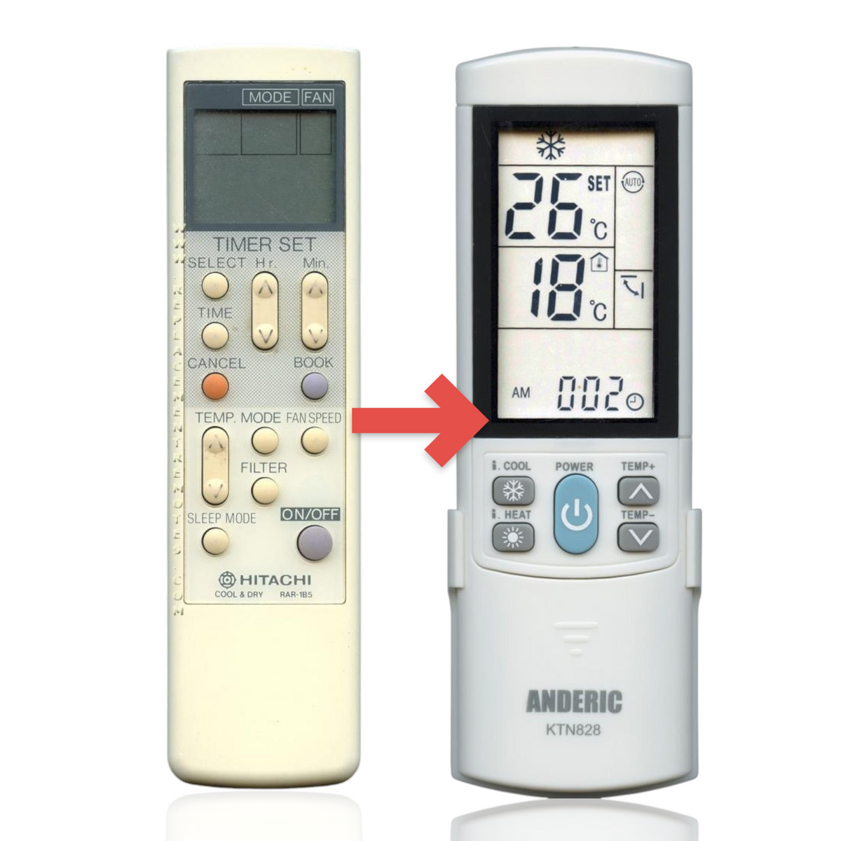 Hitachi RAR1B5 Air Conditioner Remote Control