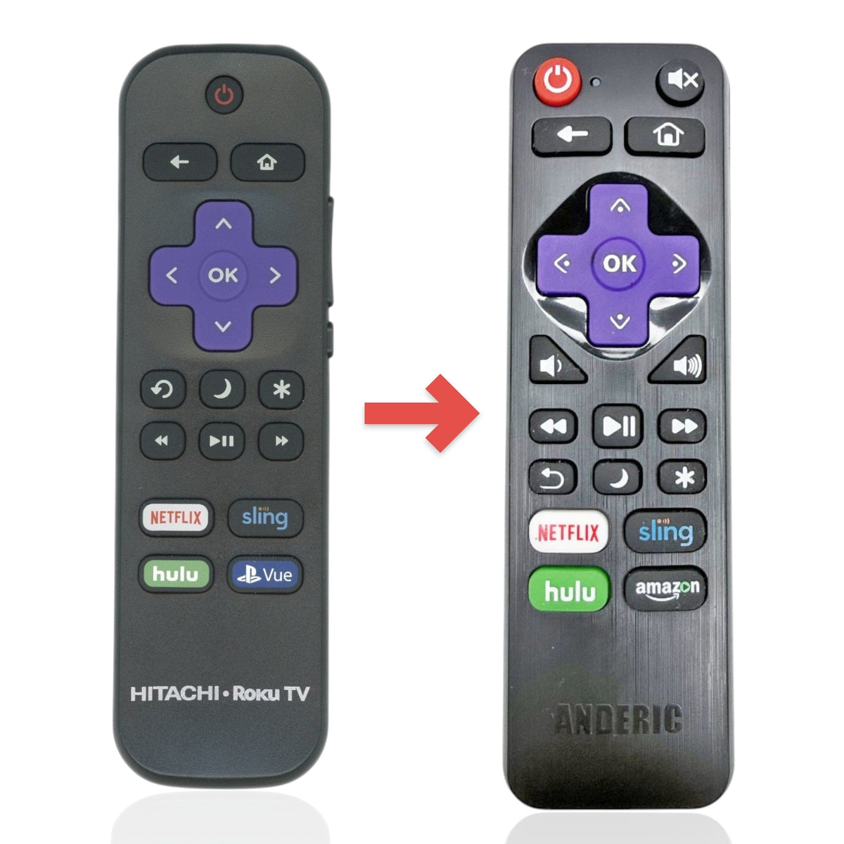 Hitachi X490260 Roku TV Remote Control