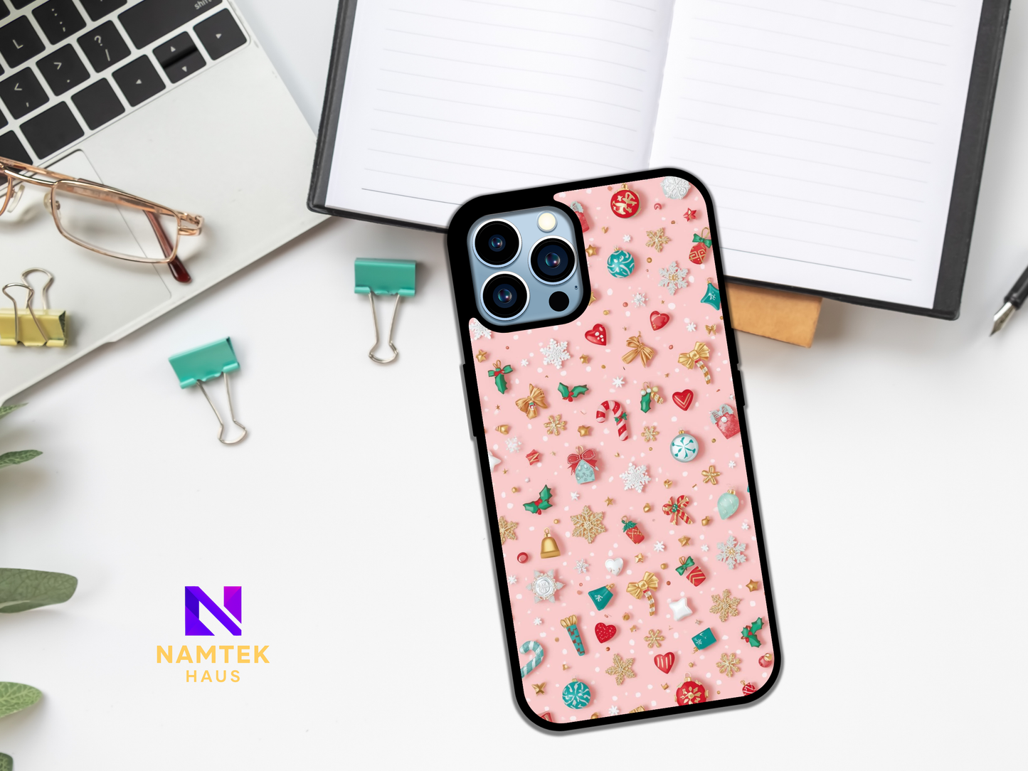 Candy Lane Christmas Aesthetic Pink Holiday Phone Case