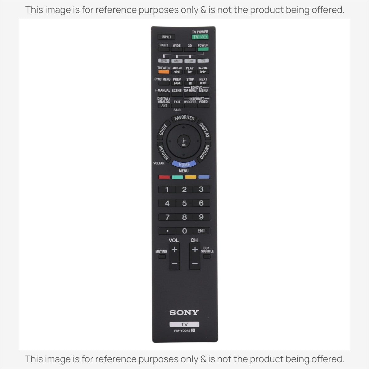 Sony RM-YD042 TV Remote Control for KDL40NX717, KDL55NX817 - 1-487-712-12