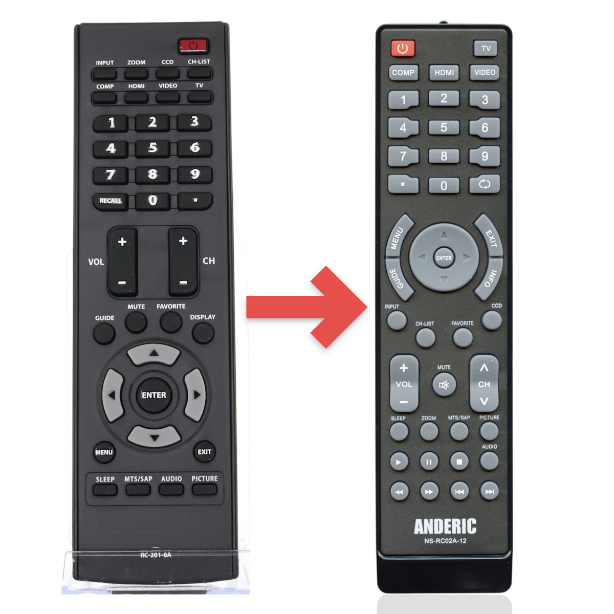 Insignia RC-201-0A TV Remote Control