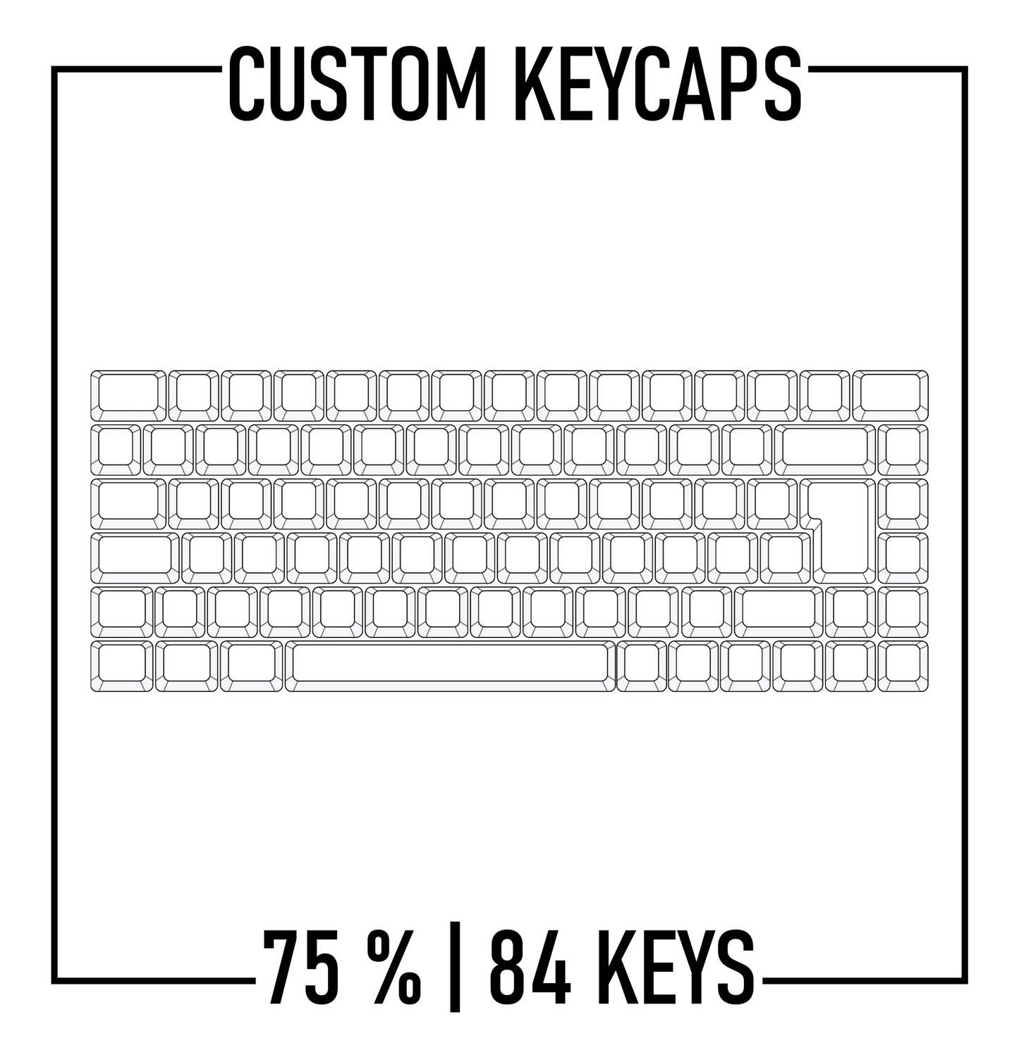 ISO Design Studio - 75% Keyboard Custom Keycap set ( ISO )