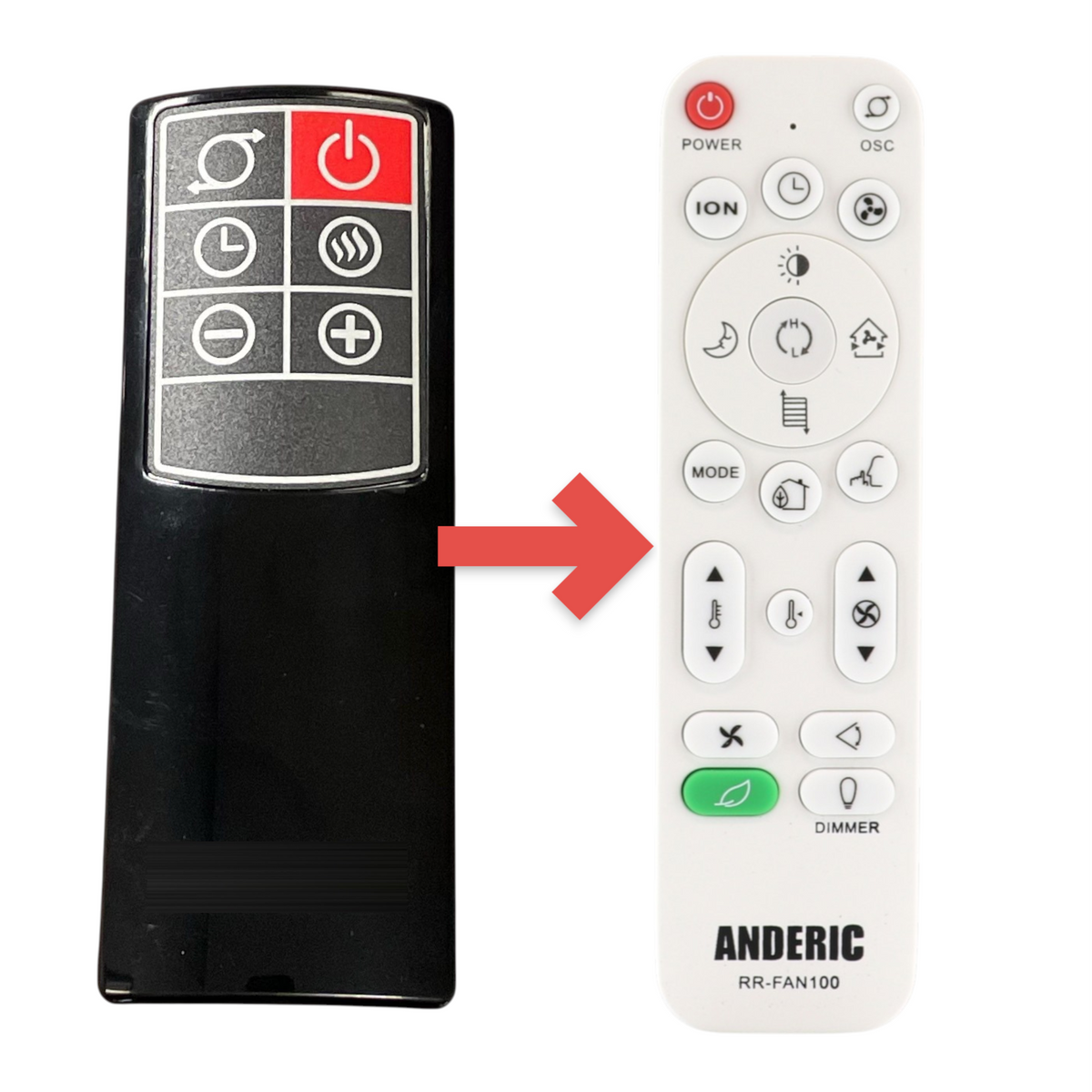 Lasko 2033683A Space Heater Remote Control for Ceramic Tower Heaters with Oscillation - 2033683A