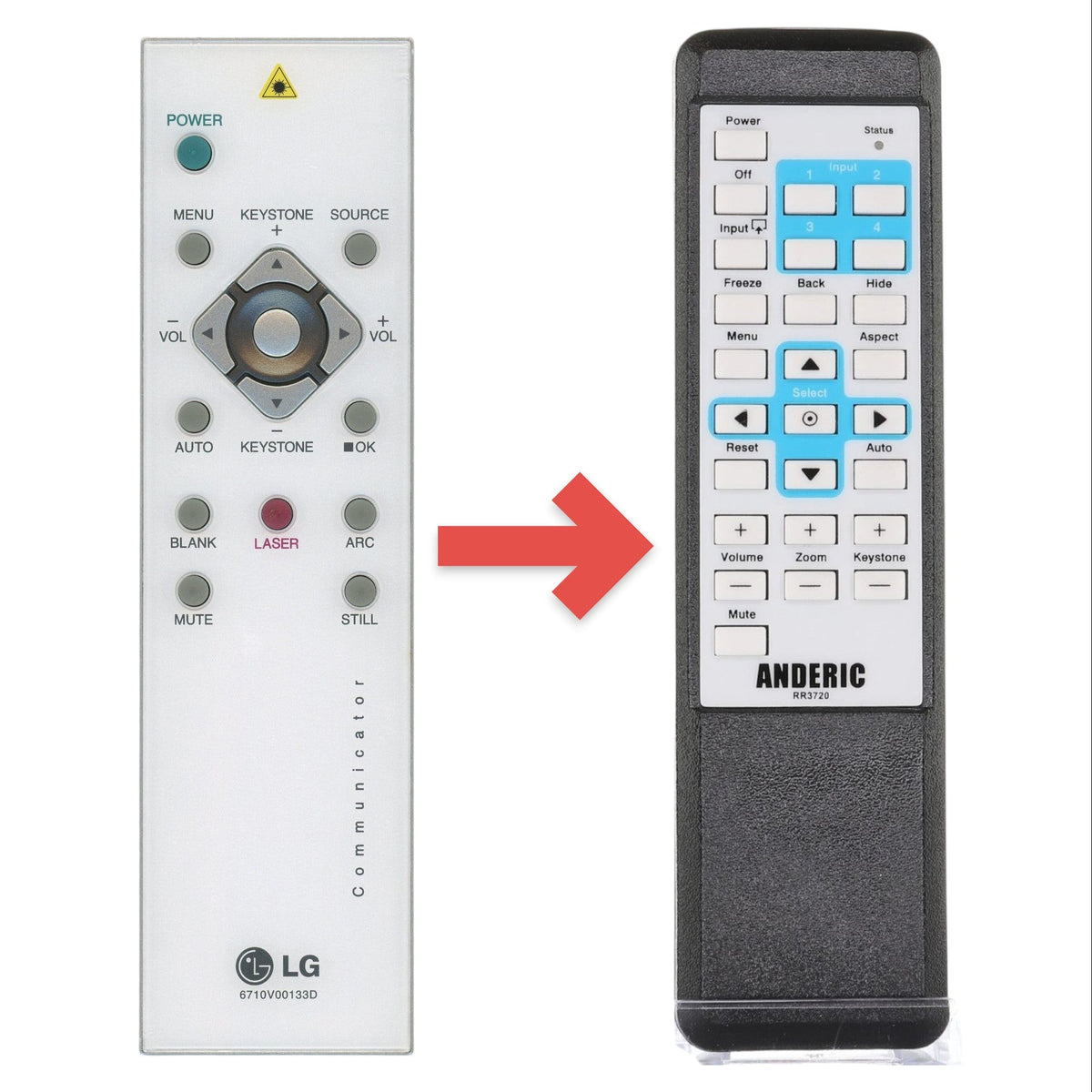 LG 6710V00133D Projector Remote Control