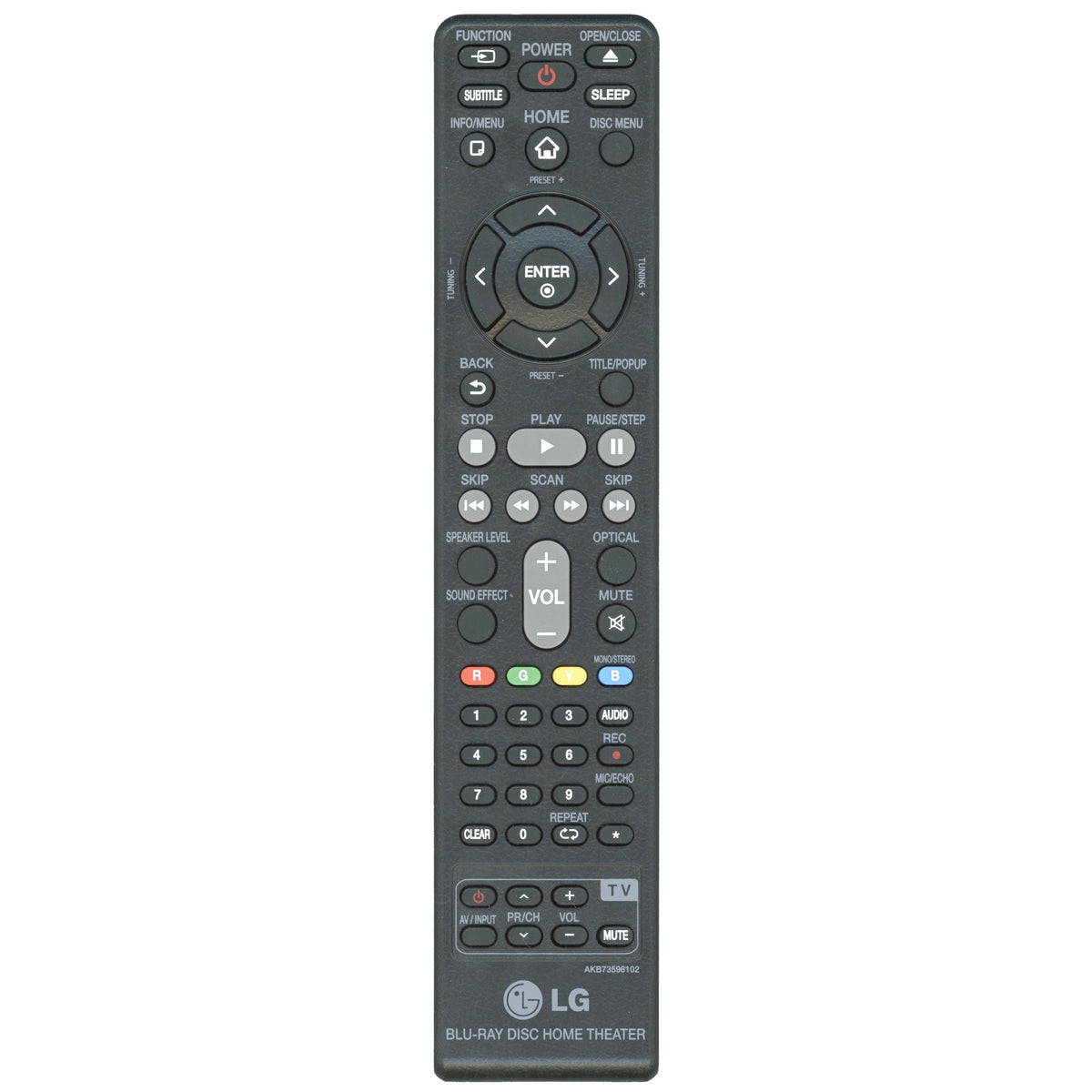 LG AKB73596102 Blu-ray Home Theater Remote Control