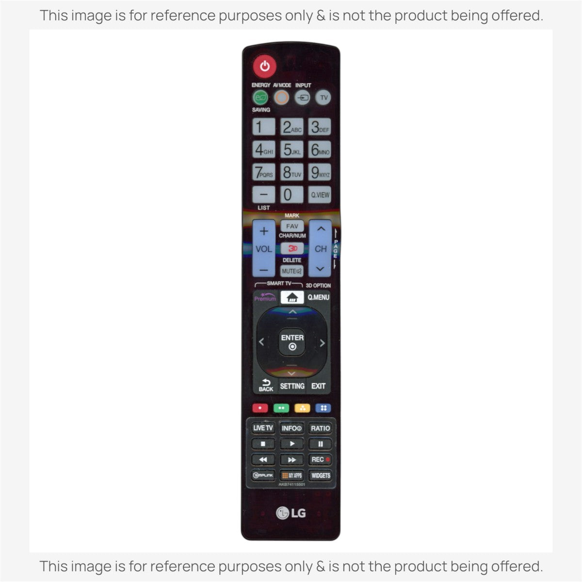 LG AKB74115501 TV Master Remote Control