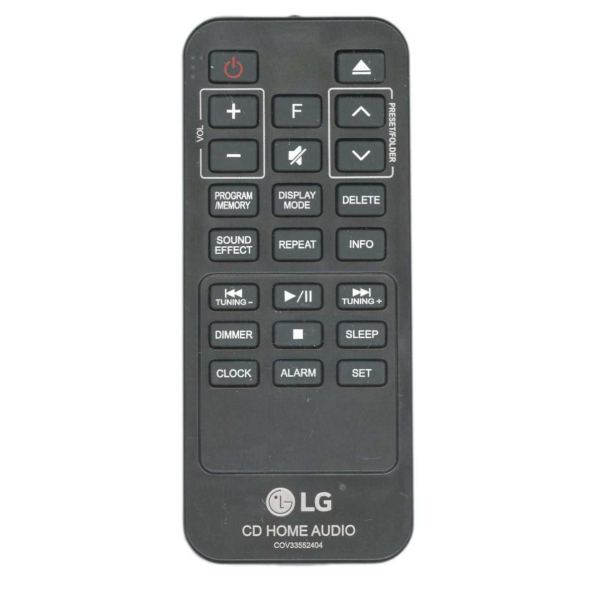 LG COV33552404 CD Home Audio Remote Control